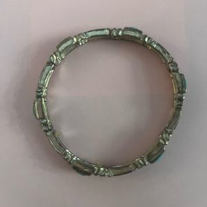 Silver and Light Blue Bracelet